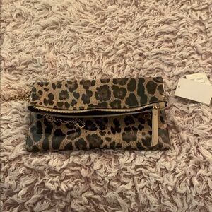 Steve Madden Leopard Print Clutch Brown and Black